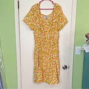 Place Yellow Floral Dress